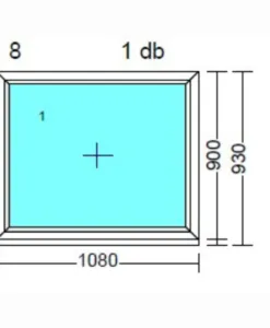 Fix ablak 1080 mm x 900 mm